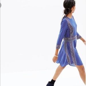 Madewell Ascot Grid Longsleeve Dress